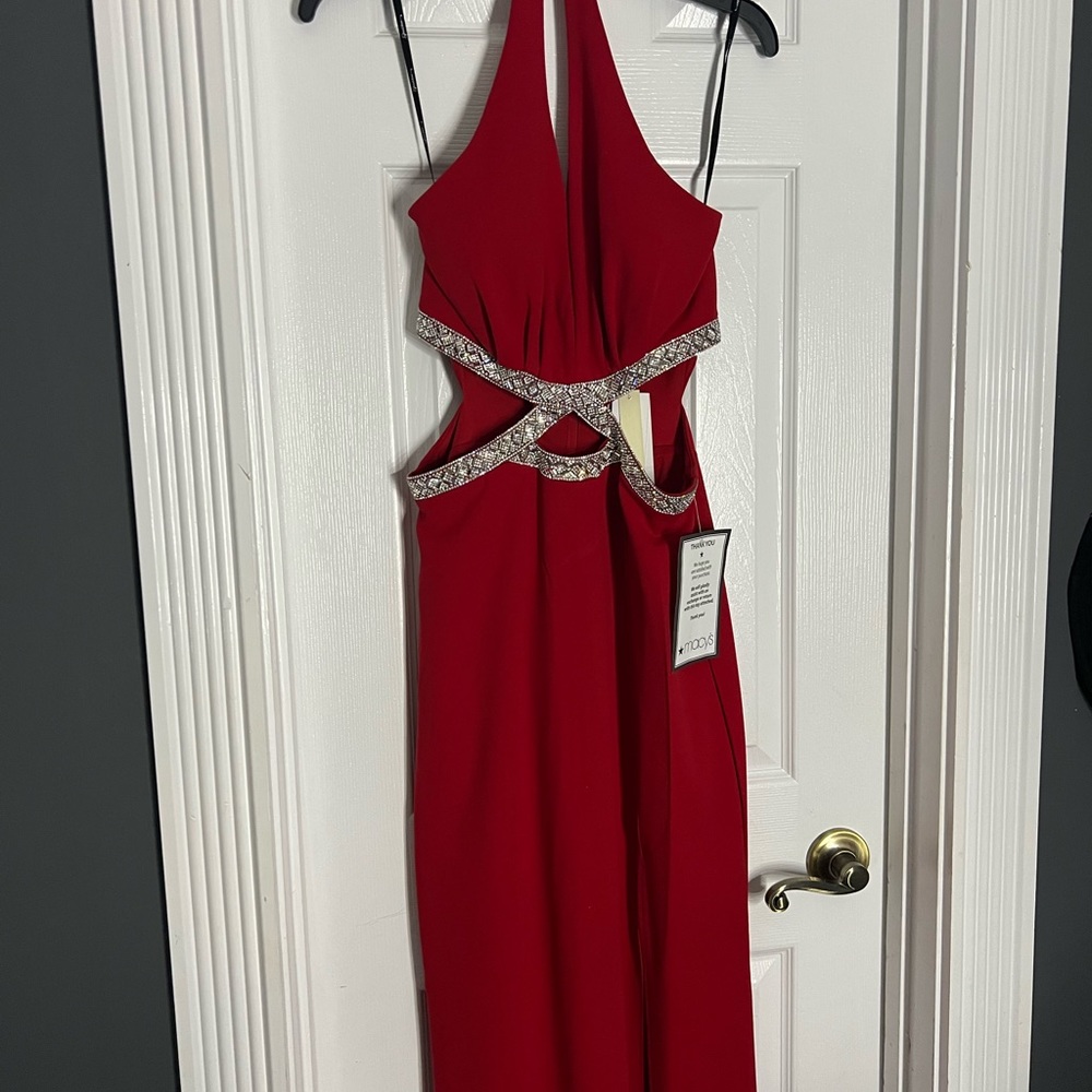 Long formal red dress